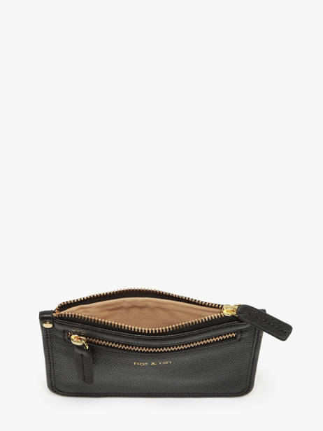 Porte-monnaie Cuir Nat et nin Noir vintage ELISE vue secondaire 1