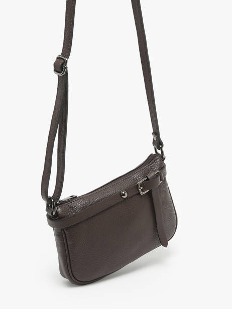 Sac Bandoulière Milano Marron caviar G1421N vue secondaire 2