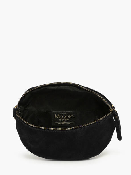 Sac Banane Milano Noir velvet VE19091 vue secondaire 3