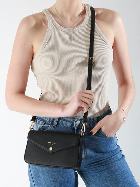 Sac Bandoulière Saffiano David jones Noir saffiano CM6120H vue secondaire 1