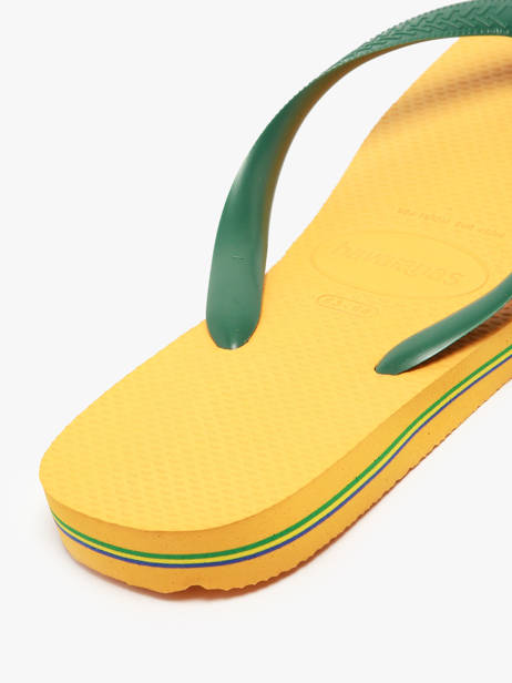 Tongs Brasil Logo Havaianas Jaune men 4110850H vue secondaire 3