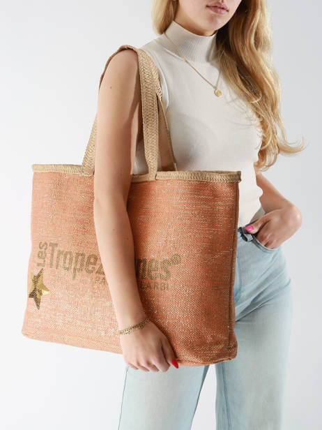 Sac Porté épaule Panama Papier Les tropeziennes Orange panama TZ01 vue secondaire 1