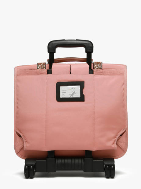 Cartable à Roulettes 3 Compartiments Cameleon Rose vintage fantasy CR41 vue secondaire 5