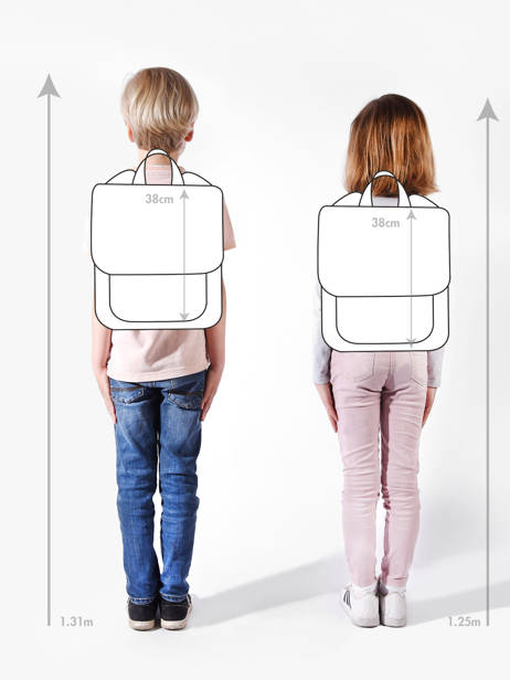 Sac à Dos Hello hossy Blanc cool kids O6 vue secondaire 1