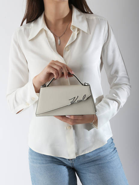 Sac Bandoulière Karl lagerfeld Blanc k signature A1W30458 vue secondaire 1