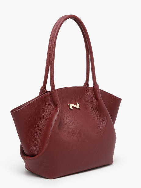 Sac Porté épaule Galatée Cuir Nathan baume Rouge nymphea 3 vue secondaire 2