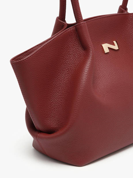 Sac Porté épaule Galatée Cuir Nathan baume Rouge nymphea 3 vue secondaire 3