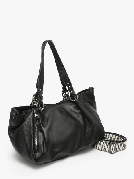 Sac Porté épaule Vintage Cuir Mila louise Noir vintage 3826C vue secondaire 1