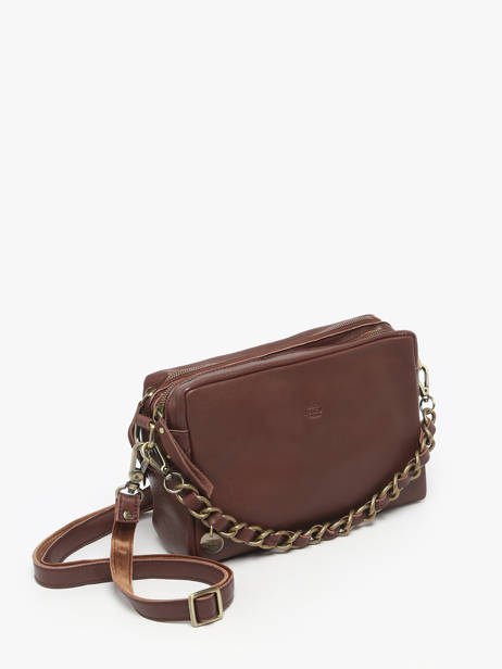 Sac Bandoulière Vintage Cuir Mila louise Violet vintage 23673LC vue secondaire 1