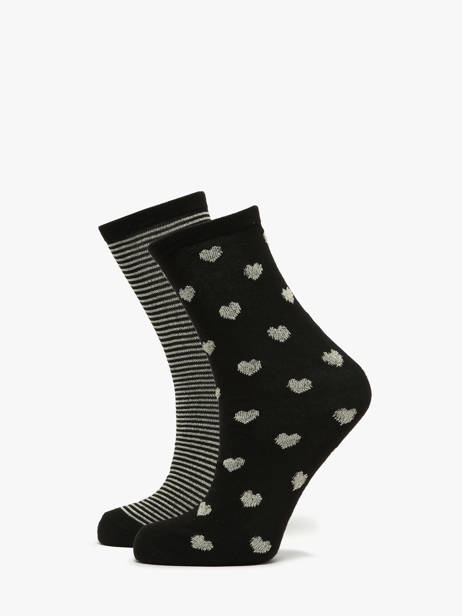 Chaussettes Pieces Noir socks women 17148832