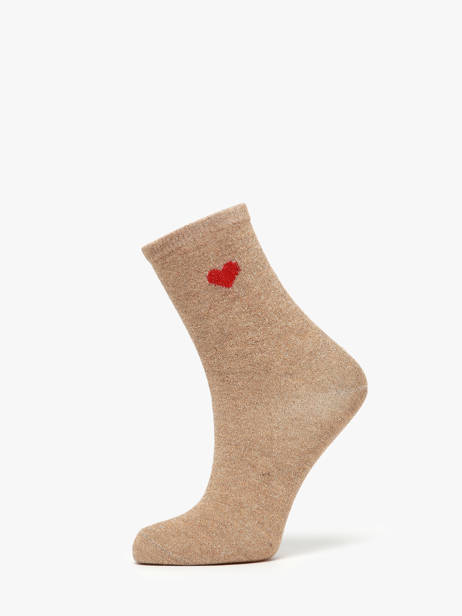 Chaussettes Pieces Beige socks women 17159116