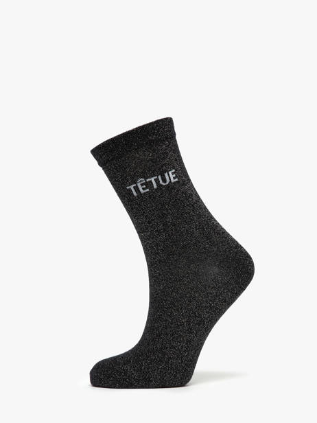 Chaussettes Pieces Noir socks women 17162499