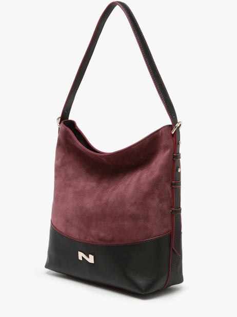 Sac Porté épaule Serena Cuir Daim Nathan baume Violet vogue 6 vue secondaire 2