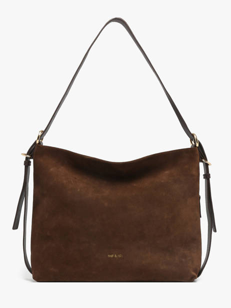 Sac Porté épaule Moreen Cuir Daim Nat et nin Marron vintage MOREEN