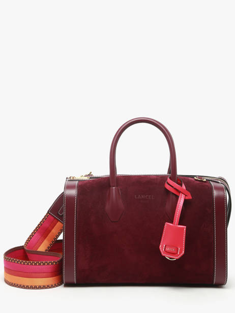 Sac Bowling M Bcbg Cuir Daim Lancel Violet bcbg A13693