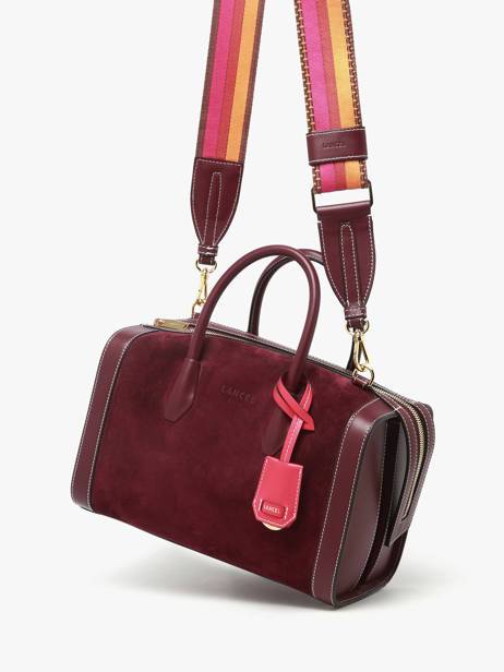 Sac Bowling M Bcbg Cuir Daim Lancel Violet bcbg A13693 vue secondaire 1