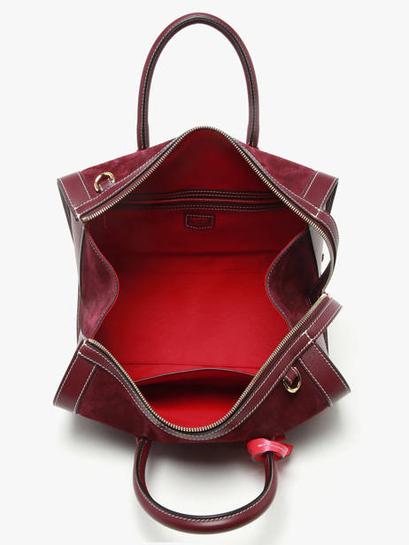 Sac Bowling M Bcbg Cuir Daim Lancel Violet bcbg A13693 vue secondaire 2