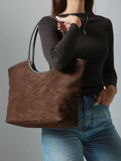 Sac Porté épaule Milan Cuir Daim Nat et nin Marron vintage MILAN vue secondaire 1