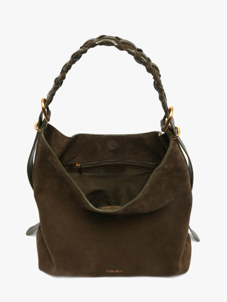 Grand Sac Hobo Jess En Cuir Velours Vanessa bruno Vert jess 29V40917 vue secondaire 2