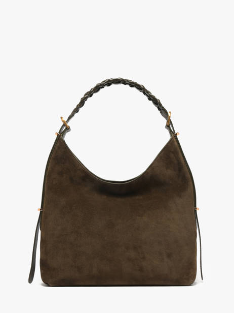 Grand Sac Hobo Jess En Cuir Velours Vanessa bruno Vert jess 29V40917 vue secondaire 3