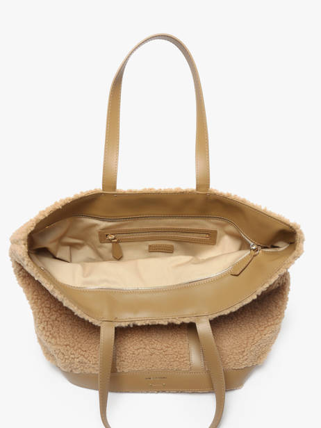 Le Cabas L Zippé Shearling Et Cuir Vanessa bruno Beige cabas 15V40409 vue secondaire 2