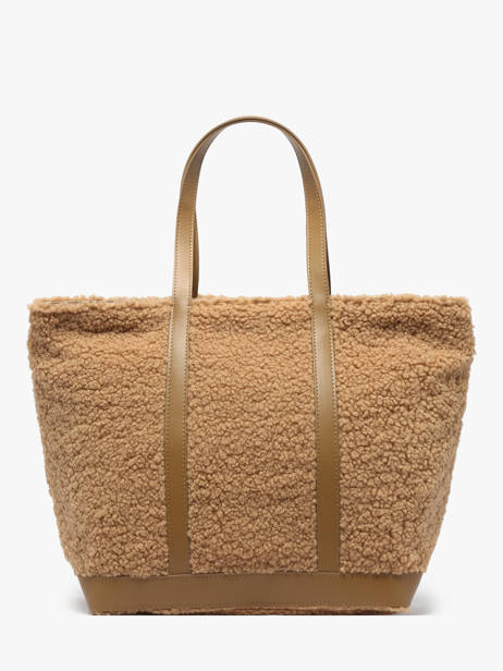 Le Cabas L Zippé Shearling Et Cuir Vanessa bruno Beige cabas 15V40409 vue secondaire 3