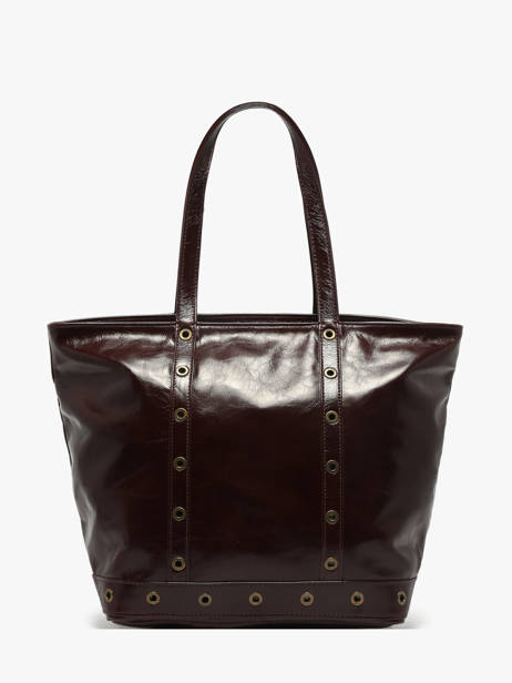 Le Cabas M Zippé En Cuir Craquelé Vanessa bruno Rouge cabas cuir 82V40378