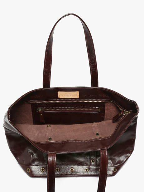 Le Cabas M Zippé En Cuir Craquelé Vanessa bruno Rouge cabas cuir 82V40378 vue secondaire 2
