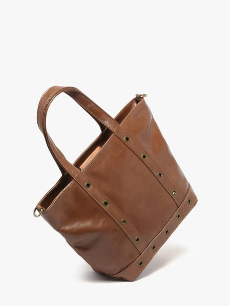 Sac Porté Main Cabas Cuir Cuir Vanessa bruno Marron cabas cuir 82V40435 vue secondaire 1