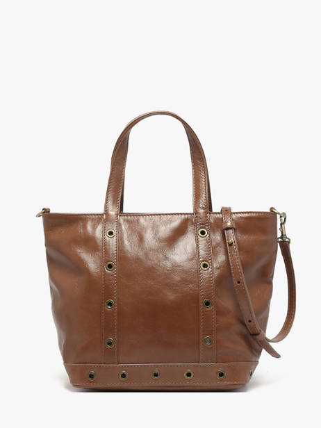 Sac Porté Main Cabas Cuir Cuir Vanessa bruno Marron cabas cuir 82V40435 vue secondaire 3