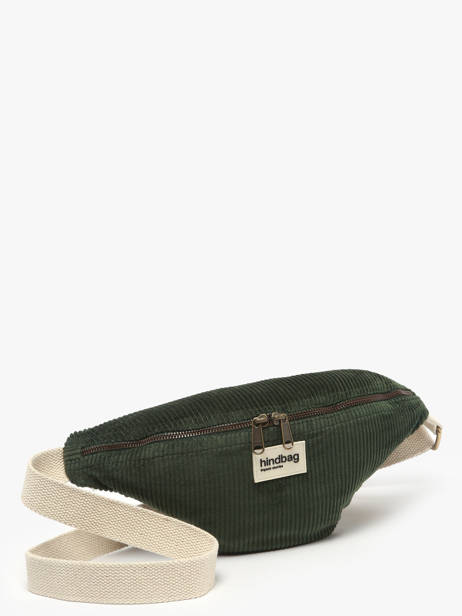 Sac Banane Hindbag Vert velours V vue secondaire 1