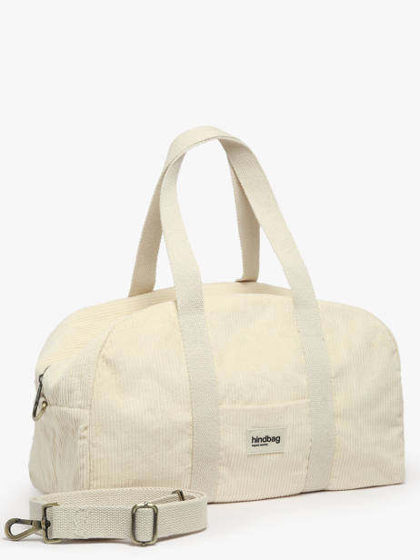 Sac Porté épaule Velours Velours Côtelé Hindbag Beige velours V vue secondaire 1
