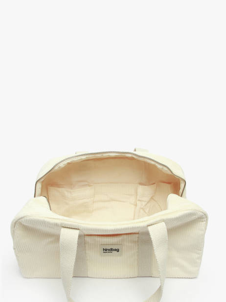 Sac Porté épaule Velours Velours Côtelé Hindbag Beige velours V vue secondaire 2