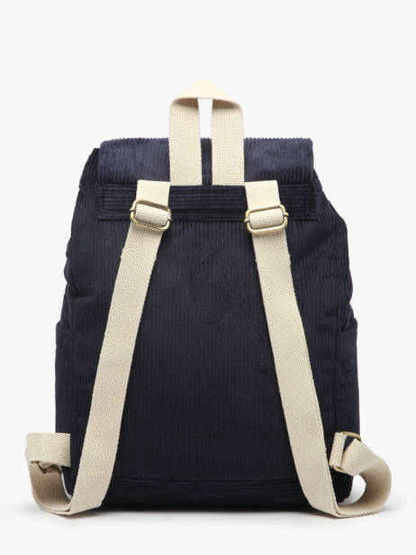 Sac à Dos Velours Velours Côtelé Hindbag Bleu velours V vue secondaire 3