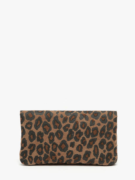 Porte-monnaie Leopard Cuir Milano Marron velvet leopardo VL23113 vue secondaire 2