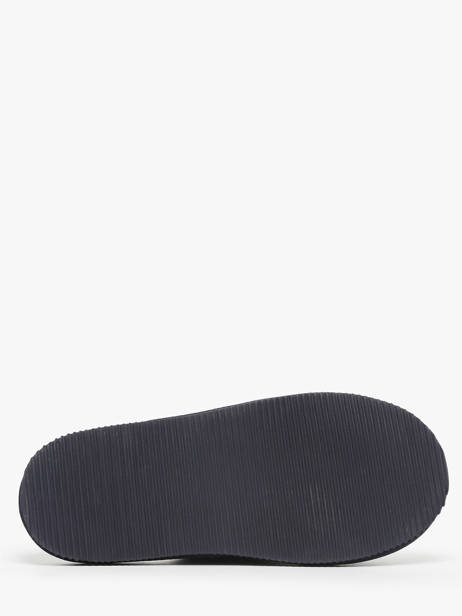 Chaussons En Cuir Isotoner Bleu men 98169 vue secondaire 4