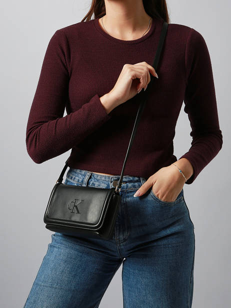 Sac Bandoulière Bold Monogram Calvin klein jeans Noir bold monogram 4F1027G vue secondaire 1