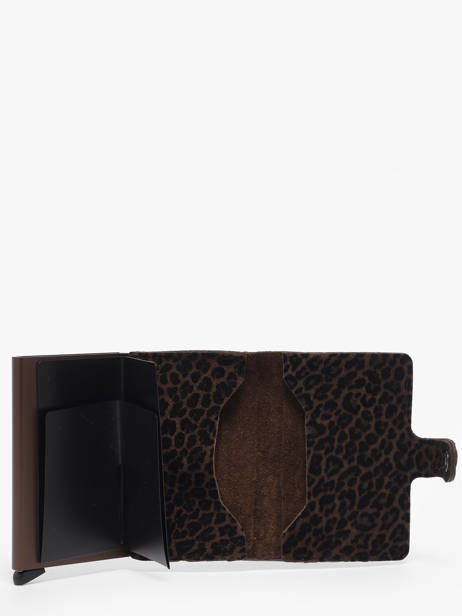 Porte-cartes Cuir Secrid Marron animal MLE vue secondaire 1