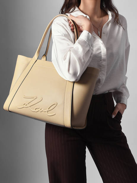 Sac Porté épaule K/ville Cuir Karl lagerfeld Beige k ville B1W30066 vue secondaire 1