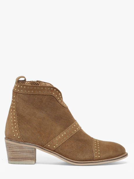 Bottines à Talon En Cuir Alpe Marron women 54311101