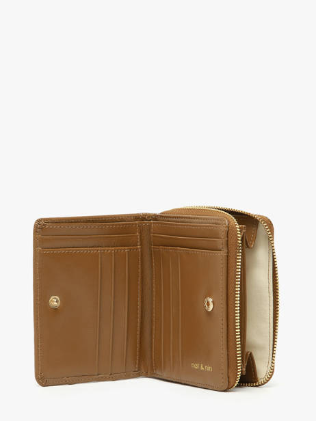 Portefeuille Nina Cuir Nat et nin Marron vintage NINA vue secondaire 1