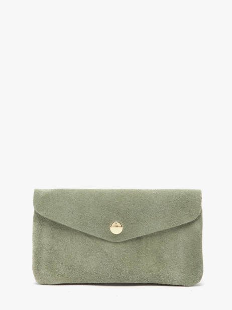 Porte-monnaie Velvet Cuir Milano Vert velvet VE23113O
