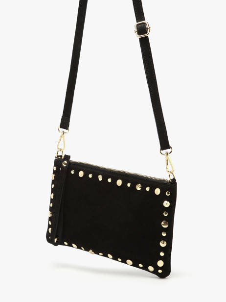 Sac Bandoulière Velvet Cuir Milano Noir velvet VE24111O vue secondaire 2