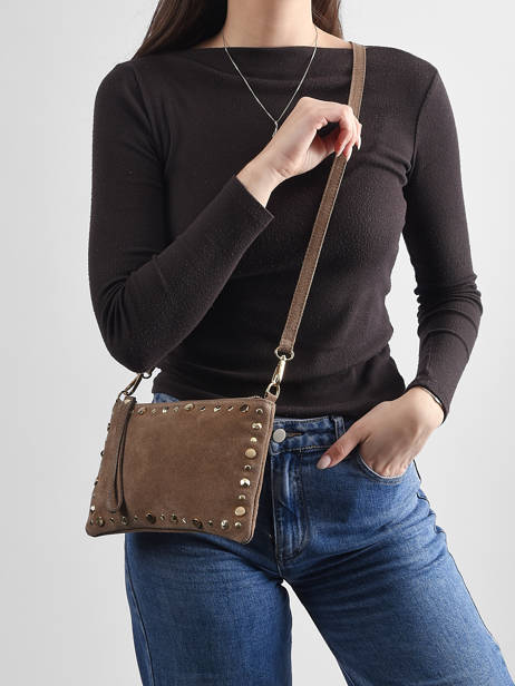 Sac Bandoulière Velvet Cuir Milano Beige velvet VE24111O vue secondaire 1