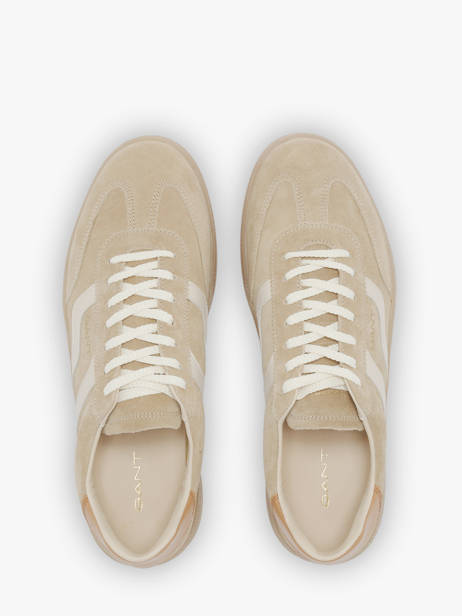 Sneakers En Cuir Gant Beige men CUZIG126 vue secondaire 4