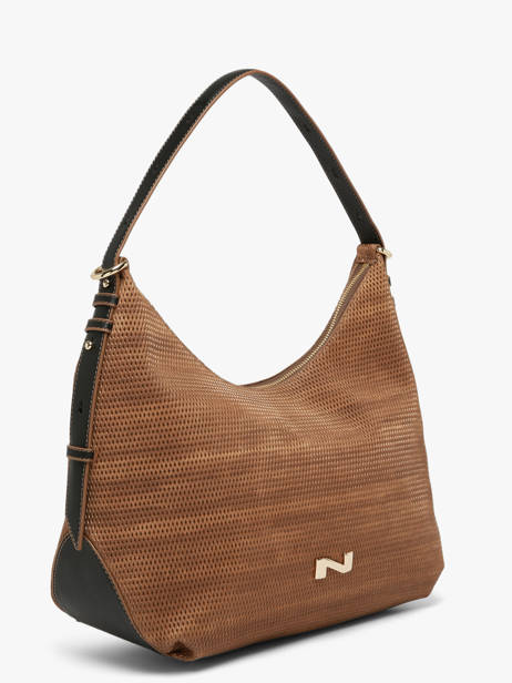 Sac Porté épaule Carrie Texture Cuir Nathan baume Marron vogue 1TX vue secondaire 1
