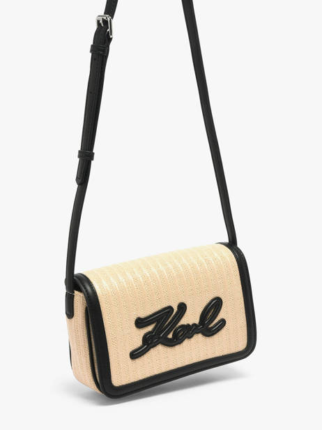 Sac Bandoulière K Signature Raphia Karl lagerfeld Beige k signature B2W30089 vue secondaire 1