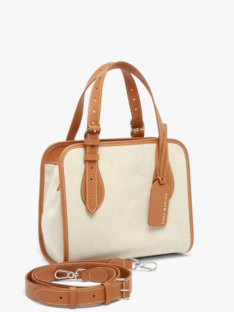 Le Cabas S Escapade Cuir Et Coton Paul marius Beige escapade CABASESC vue secondaire 1