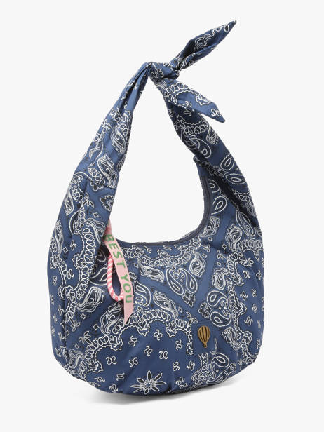 Sac Porté épaule Bandana Coton Le voyage en panier Bleu bandana PM970 vue secondaire 2