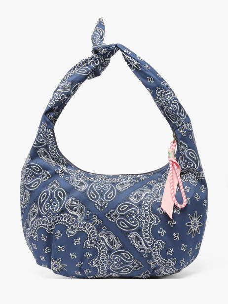 Sac Porté épaule Bandana Coton Le voyage en panier Bleu bandana PM970 vue secondaire 4
